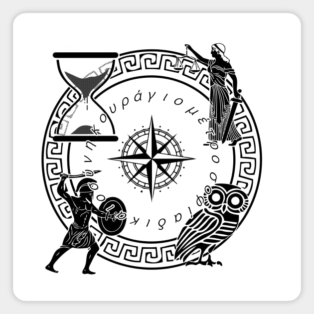 The Four Stoic Virtues Magnet by Doc Multiverse Designs